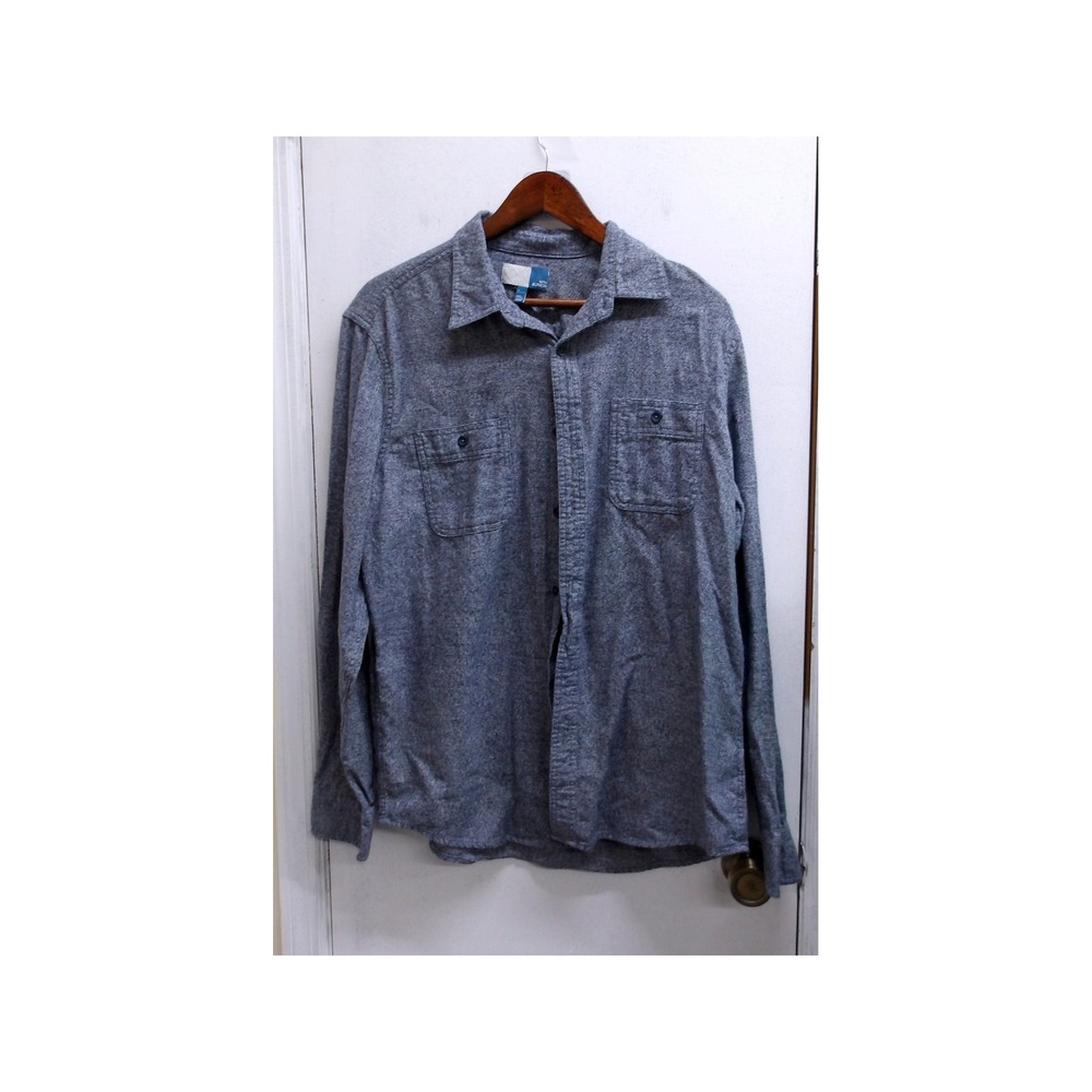 14th & Union Men's Button Up Shirt Blue Heathered Size‎ Large / #26205